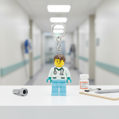 LEGO Schlüsselanhänger mit Leuchtfunktion – Doktor