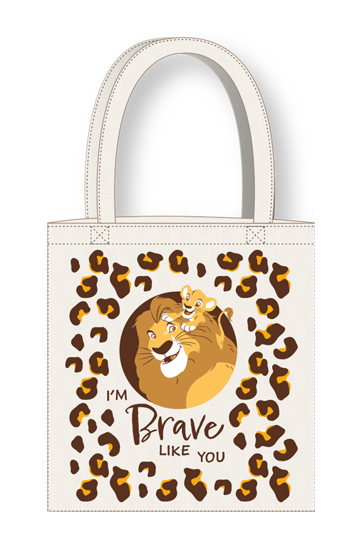 DISNEY Roi Lion Mufasa & Simba Tote Bag 36x39cm