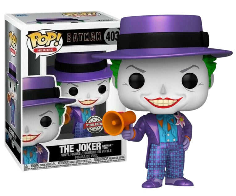 BATMAN 89 POP N° 403 Joker w/Speaker Metal Effect SPECIAL EDITION Funko