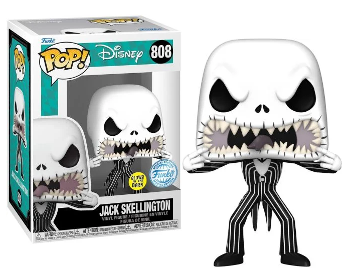 NIGNTMARE BEFORE CHRISTMAS Pop N° 808 Jack GITD Special Edition