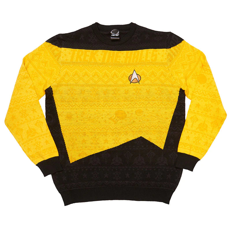 Pull de Noël Star Trek Jaune Numskull | Pull moche Halloween Funko